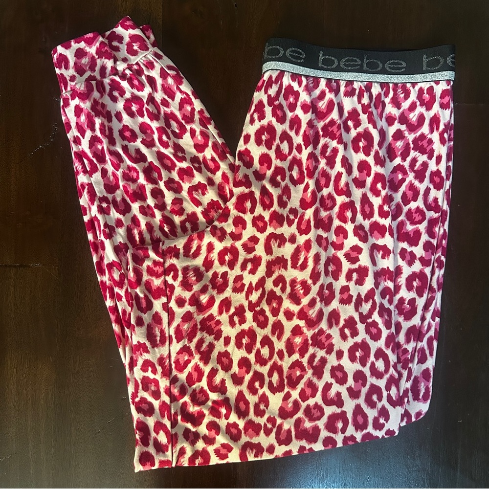 Bebe Pink Animal Print Lounge Pants